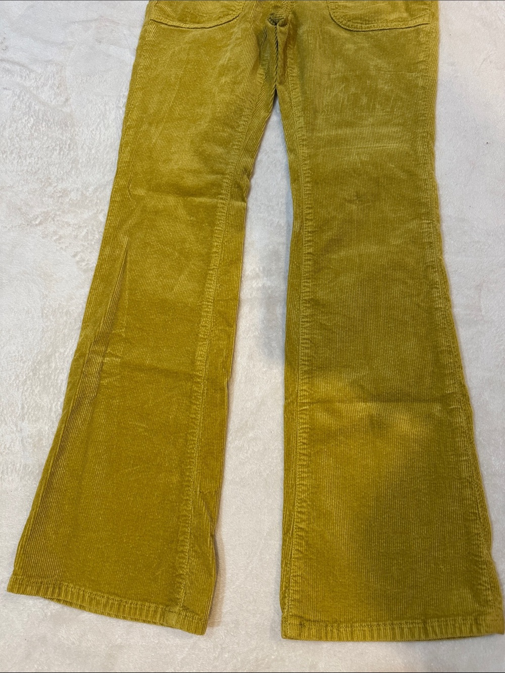 Anthropologie Pilcro Low Rise Chop Pocket Corduroy Flare Pants Jeans 27 Gold - Picture 6 of 7